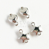 L293 Bandul kalung gelang alloy star love bintang hati double ring