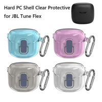 For JBL Tune Flex 2023 Wireless Earbuds Cover Shockproof Hard PC Shell Clear Protective Sleeve Earphone Case for JBL Tune Flex