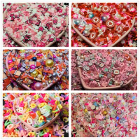 5mm Valentines Clay Sprinkle Polymer Clay Slices Slimes Flake DIY Resin Jewelry Crafts Heart XO Flower Nail Art Accessories 65g