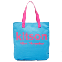 【Kitson】美式學院風方型托特包(BLUE)