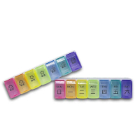 7日可拆式DIY組合彩色透明保健藥盒(兩款可選/糖友款/一般款/無限延伸/附星期貼紙)