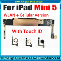 For iPad mini 5 Motherboard WLAN + Cellular Version 64gb 256gb Black White Gold logic For iPad mini5 mainboard with ios system