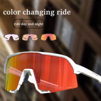 Brand Color-Changing Men Cycling Glasses Professional Running Wind And Sand Anti-Ultraviolet Goggles Outdoor Sports Sunglasses