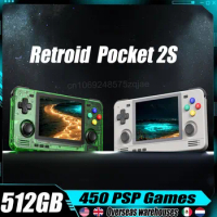 Retroid Pocket 2S Official Store Handhelds 3.5 Inch Video Game 4G+128GB Portable Console Android 11 HDMI HD Wifi PS2 PSP Gift
