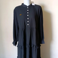 Gamis Hitam Busui Gamis umpak lebaran Dress wanita terbaru