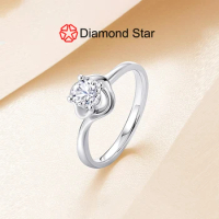 18k gold 0.5carat 1carat diamond ring marry wedding engagement diamond rings for women VVS VS lab grown diamond rings custom