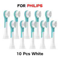 10pcs Replacement Electric Children's Toothbrush Head for Philips Sonicare Kids HX3/HX6/HX8/HX9 Series