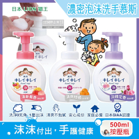 日本LION獅王-植萃濃密泡沫洗手慕斯500ml/按壓瓶-5年效(綿密柔軟泡泡洗手乳,手部清潔露,芳香潔膚慕絲,花果香氛洗手液,家庭防疫必備)