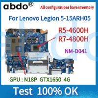 For Lenovo Legion 5-15ARH05 Laptop Motherboard.NM-D041 Motherboard.With R5-4600H R7 4800H AMD CPU.N18P GTX1650 4G. 100% Test