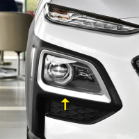 2017-2019 Accessories For Hyundai Kona Head Light Headlight Bezel Garnish Chromed