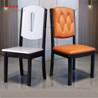 實木餐椅 家用餐桌椅子 現代簡約客廳實木靠背椅 家庭椅北歐舒適凳子Y2