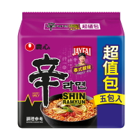 農心辛拉麵超值包(袋裝5入)-泰式酸辣拉麵(紫袋)