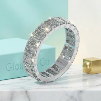 Nhẫn Tennis Kim Cương Emerald 3x5 mm Glosbe & Co