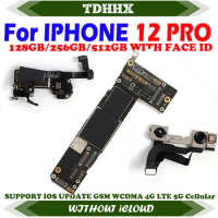 512GB 256G Free Shipping CleaniCloud Full Working Well Mainboard for iPhone 12 Pro Motherboard with Face ID Main Logic Board Ok