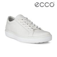 ECCO SOFT 60 M 柔酷輕盈經典皮革休閒鞋 男鞋 白色