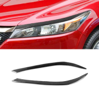 2Pcs Carbon Fiber Car Headlights Eyebrow Eyelids Trim Cover For Honda Stream 2006-2008 Car Stickers Eyelids Trim Cover