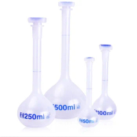 1pcs 25-1000ml Plastic PP Liquid Measuring Volumetric Flask with Stopper Labware