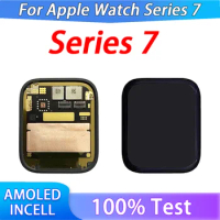 AMOLED LCD Screen Replacement for Apple Watch Series 7, iWatch S7, Display 41mm, 45mm Size