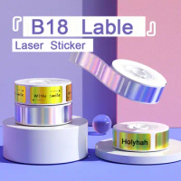 10 Years Lasting Golden Silver Color Laser Label Sticker for Niimbot B18 Thermal Transfer Printer Round Rectangle Available