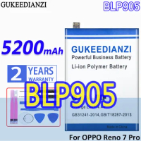 High Capacity GUKEEDIANZI Battery BLP905 5200mAh For OPPO Reno 7 Pro 7pro