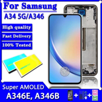 6.6" Super AMOLED For Samsung A34 A346 LCD Display Touch Screen Digitizer For samsung A34 5G LCD A346B A346U A346E Screen