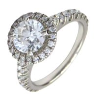 【二手名牌BRAND OFF】Cartier 卡地亞 Pt950 鉑金 1.01ct鑽石 Destinee Solitaire 戒指 49