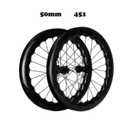50mm 451 21inch Carbon Fiber Disc Brake Wheels Road Bicycle Wheelset Clincher Wheel 12K Glossy