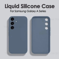 New Color Liquid Silicone Phone Case For Samsung Galaxy A55 5G Screen Protective Cover Funda For Samsung A35 A15 A54 A34 A14 A55