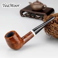 High Quality Briar Smoking Pipe 9mm Filter Straight Briar Pipe Best Smoke Pipe Briar Tobacco Pipe Accessory