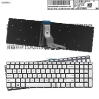 US Laptop Keyboard for HP Pavilion 15-BS Silver with Backlit