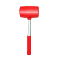 Massage hammer Steel tube handle rubber hammer Red rubber hammer Tukul urut Pemegang tiub keluli Tuk