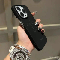 เคสโทรศัพท์ภาษาอังกฤษเส้นสีดำ, ดีไซน์สร้างสรรค์, เคสป้องกัน, เคสนิ่ม, เหมาะสำหรับ iPhone 16promax, 1