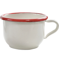 【IBILI】復古琺瑯馬克杯 紅150ml(水杯 茶杯 咖啡杯 露營杯 琺瑯杯)