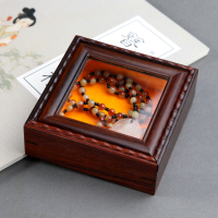 紅酸枝方形珍藏盒實木中式飾品盒珠寶盒明清古典手串佛珠盒