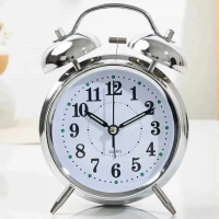 Baru COD- JAM BEKER UKURAN BESAR BESI CROME/WEKER ALARM BUNYI NYARING KERAS