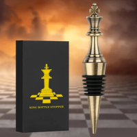 Chess King/Queen Wine Stopper, Wine Gifts for Men Women Chess Lover, Bottle Stoppers for Wine Champagne, Wine Saver, Christmas