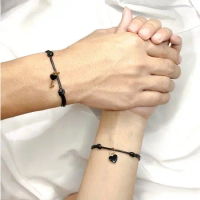 Gelang Couple Magnet Kunci Gembok Love Bracelet Tali Waterproof