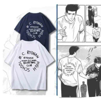 Japanese Anime Slam Dunk Ryonan Akira Sendoh Cosplay T Shirt Sakuragi Hanamichi Print T Shirts Oversized Unisex Streetwear