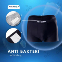 Wowon Men Boxer Zero Gravity 3 Pcs - Celana Dalam Pria Ice Silk Technology Seamless Anti Bacterial N