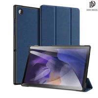 Luxury Tablet Case for Samsung Galaxy Tab A8 2021 TPU Smart Sleep-Wake DUX DUCIS DOMO Series Trifold-Stand Protective Case Cover