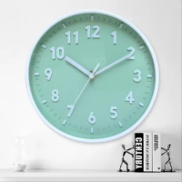 1PC 3D Number Wall Clock 8 Inch Battery Operated Silent Clocks Wall Mounted Non-Ticking Round Clocks Colorful Cute Wall Clock