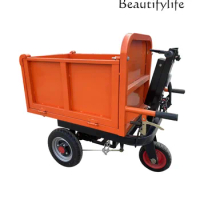 Construction Site Agricultural Multi-Functional Electric Trolley Platform Trolley Handling Dumptruck Cart