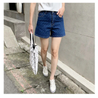【SISTERS】高腰顯瘦丹寧點點短寬褲 牛仔短褲/M-3L(女短褲/寬褲/顯瘦/褲子/褲裝/丹寧/牛仔褲)