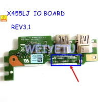 Used X455LJ IO Board REV3.1 For ASUS X455 X455L X455LJ X455LD X455LF A455L K455L USB AUDIO BOARD IO board Test well