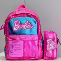 Genuine Australian Smiggle Barbie Girls Pink Backpack Water Cup Stationery Lunch Bag Pencil Case Handcart Backpack Student Gifts