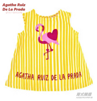 [歐洲進口] Agatha Ruiz de la Prada, 女童洋裝, 粉紅小鶴, 身高87公分, 現貨唯一
