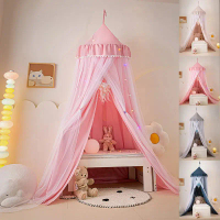 Children Bed Canopy Hanging Dome Mosquito Net Double Layer Bed Valance Anti-mosquito Blackout Curtai