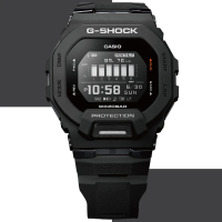 【CASIO 卡西歐】G-SHOCK 藍牙連線 方形運動腕錶 母親節 禮物(GBD-200-1)