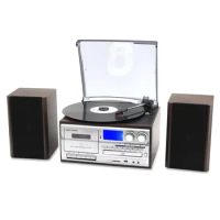 Portable Vinyl Record Player Turntable with AM/FM Radio and Bluetooth in 2024