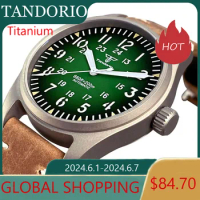 20ATM Diver Tandorio 39mm Titanium Sapphire Glass NH35A PT5000 Automatic Gradien Sandwish Dial Pilot Business Vintage Men Watch
